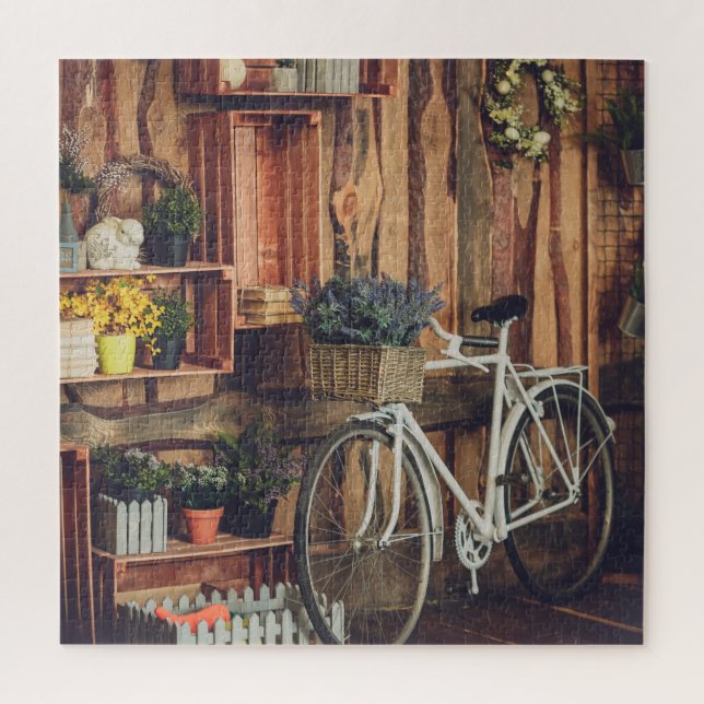 Puzzle Bicicleta Rustic Porch Flowers (Vertical)