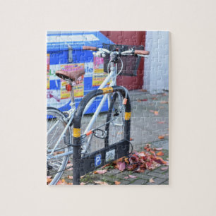 Puzzle Bicicleta y otoño deja a Islington Londres Reino U