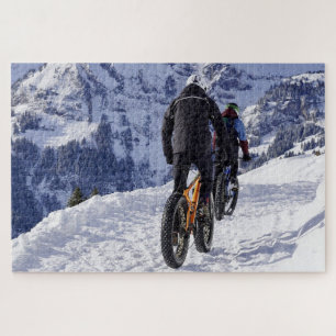 Puzzle Bicicletas de montaña Fatbikes de nieve Ciclismo