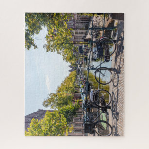 Puzzle Bicicletas en un puente, Haarlem, Países Bajos