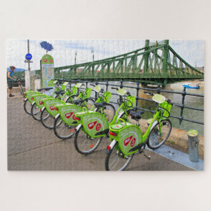 Puzzle Bicicletas junto al Danubio, Budapest, Hungría