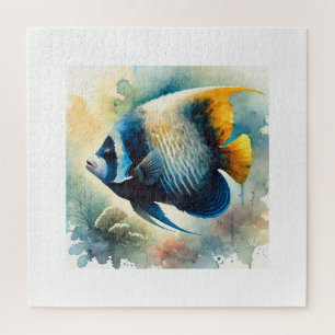 Puzzle Bicolor Angelfish 120924AREF103 - Watercolor