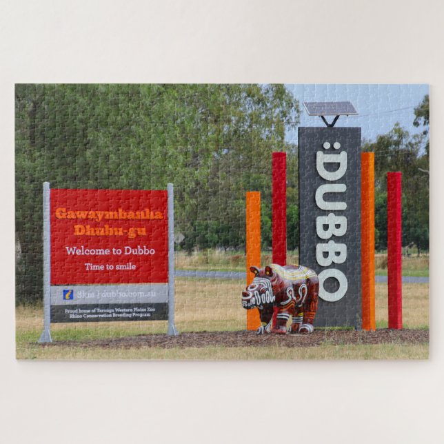 Puzzle Bienvenido a Dubbo, Australia, señal (Horizontal)