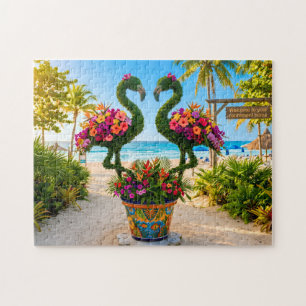 Puzzle Bienvenido a su hogar de jubilación Flamencos en l