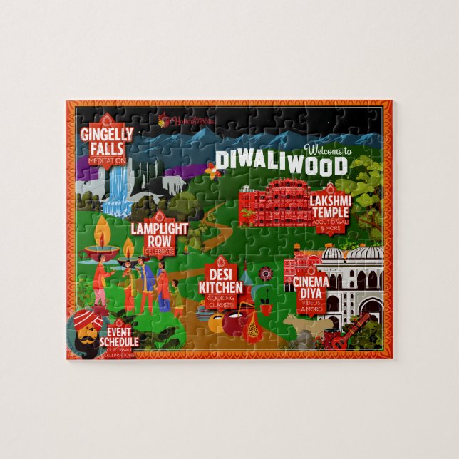 Puzzle ¡Bienvenidos a Diwaliwod! (Horizontal)