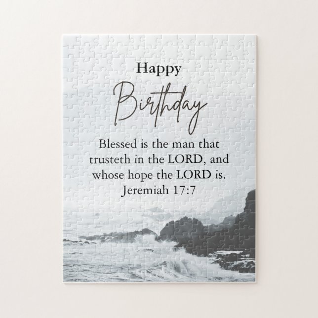 Puzzle Big Birday Dad Serene Ocean Scriptural Textos (Vertical)