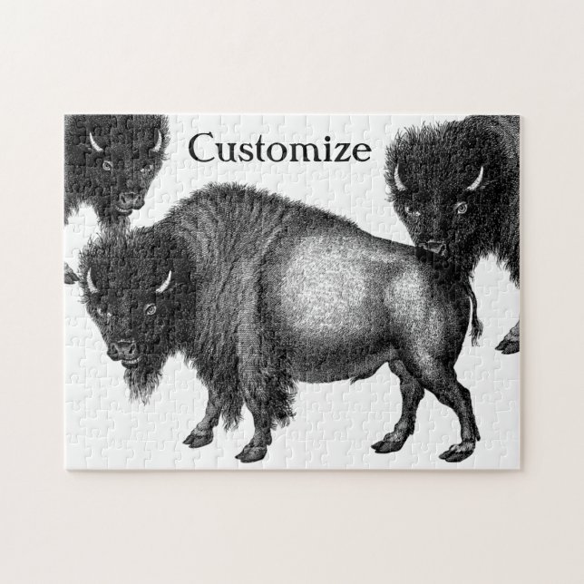 Puzzle Big Bison Buffalo Thunder_Cove (Horizontal)