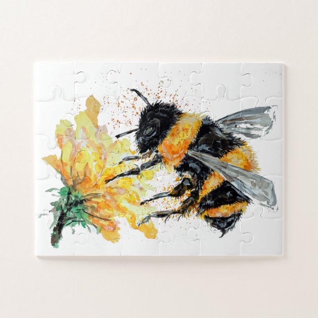 Puzzle Big Honey Bee recolectando polen (Horizontal)