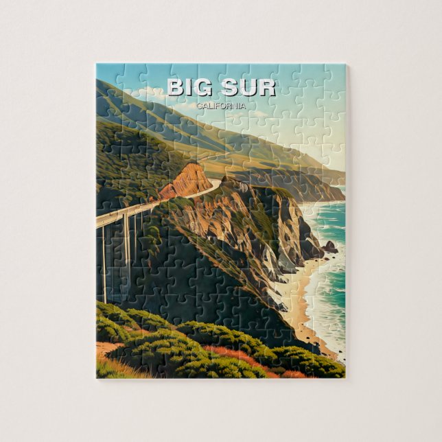 Puzzle Big Sur Costa Central de California (Vertical)
