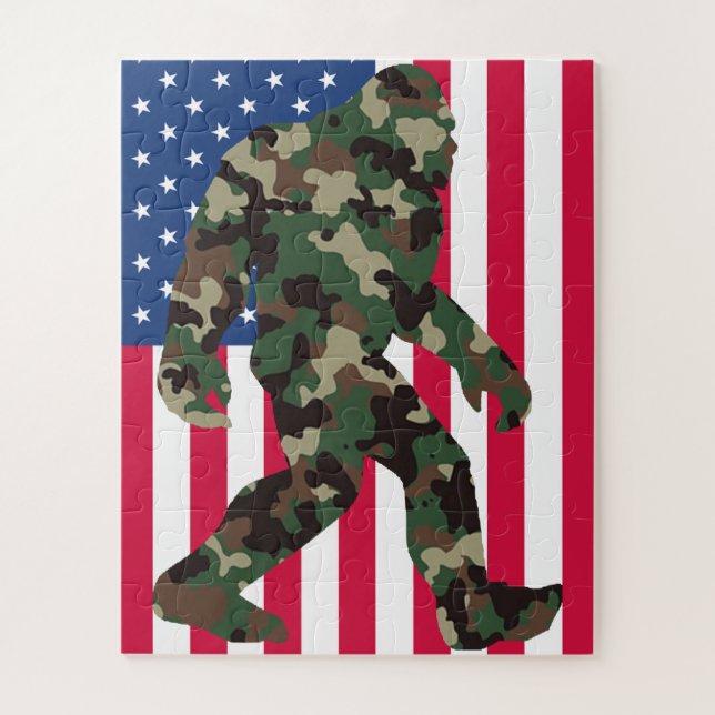 Puzzle Bigfoot Sasquatch Camo (Vertical)