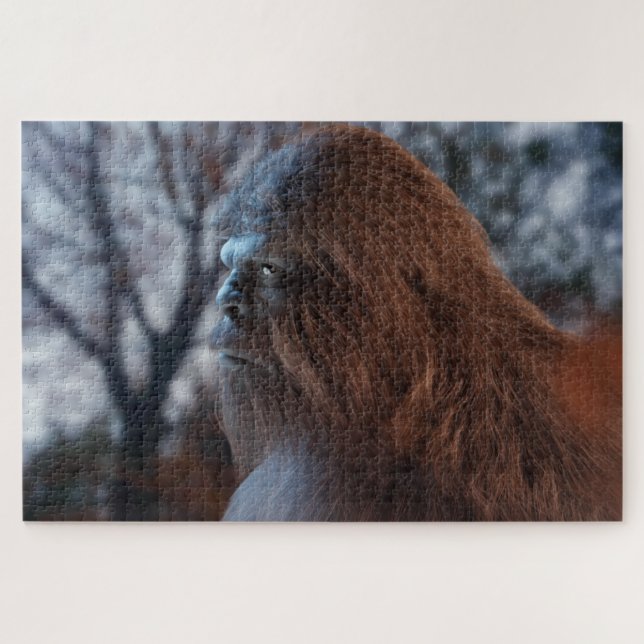 PUZZLE BIGFOOT SASQUATCH RETRAT IN PROFILE EN DUSK V (Horizontal)