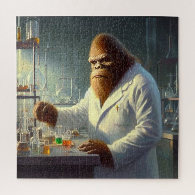 Puzzle Bigfoot Scientist (Vertical)