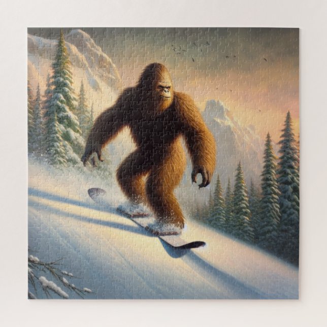 Puzzle Bigfoot Snowboarding (Vertical)
