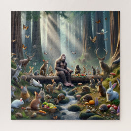 Puzzle Bigfoot's Forest Picnic Woodland Animals Nature