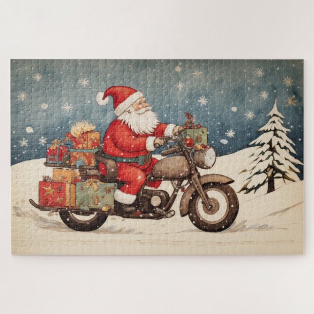 Puzzle Biker Santa (Horizontal)