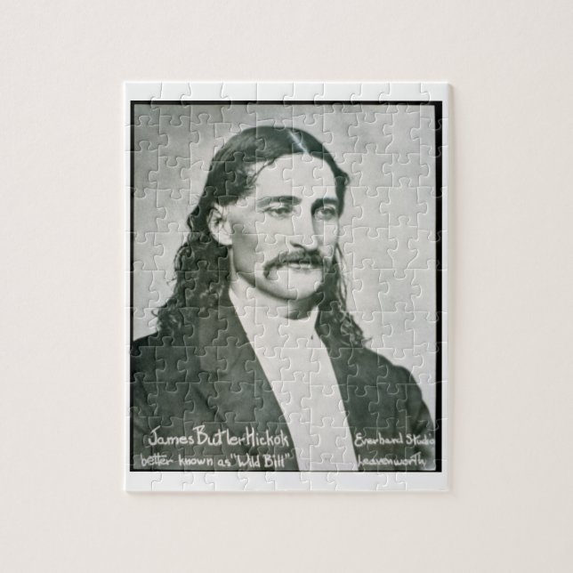 Puzzle "Bill salvaje" Hickok (foto de b/w) (Vertical)
