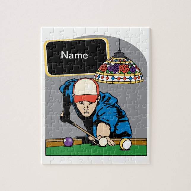 Puzzle Billares para hombre personalizados (Vertical)