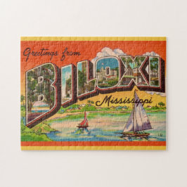 Puzzle Biloxi Mississippi Saludos Postales