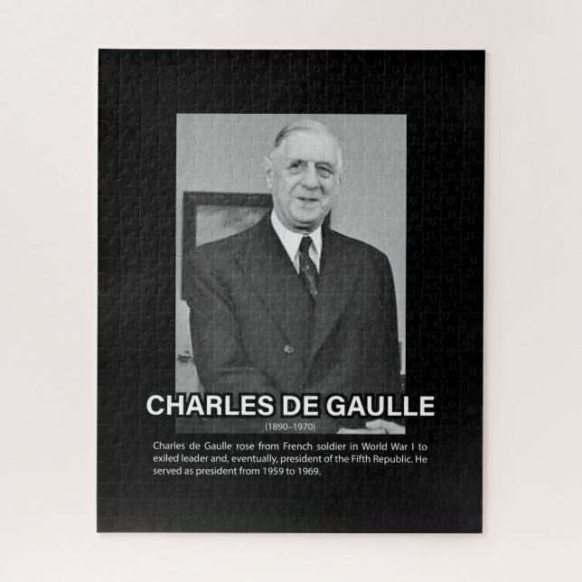 Puzzle Biografía de Charles de Gaulle (Vertical)
