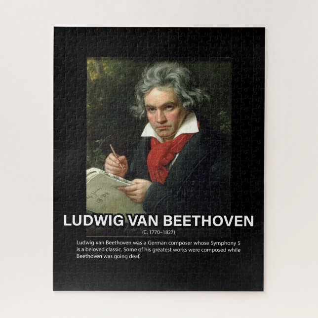 Puzzle Biografía de Ludwig van Beethoven (Vertical)