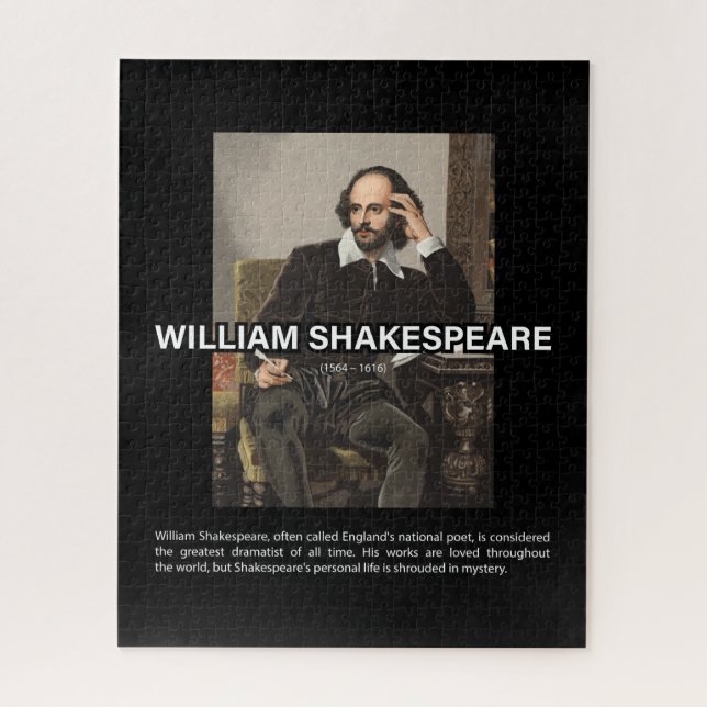 Puzzle Biografía de William Shakespeare (Vertical)