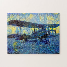 Puzzle Biplano del vintage