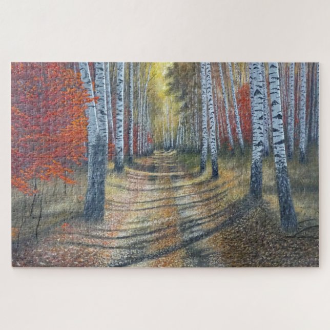 Puzzle Birch Tree Lane (Horizontal)
