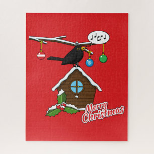 Puzzle Bird House Merry Christmas