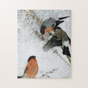 Puzzle Bird in Snow, Bruno Liljefors