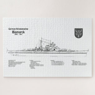 Puzzle Bismarck - Planes Blueprint de Battleship