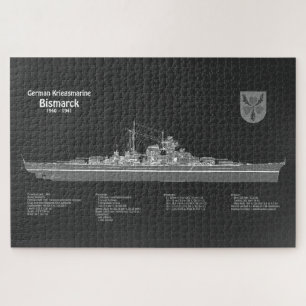 Puzzle Bismarck - Planes de Blueprint de Battleship
