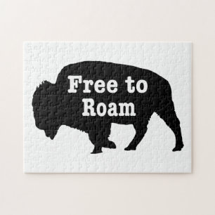 Puzzle Bison Free To Roam