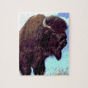 Puzzle Bison Pop Art