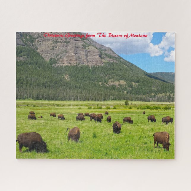 Puzzle Bisson Montana. Saludos navideños (Horizontal)