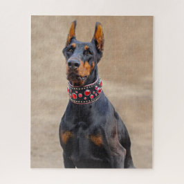 Puzzle Black and Tan Doberman Pinscher