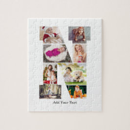 Puzzle Black and White Letter N Photo Collage