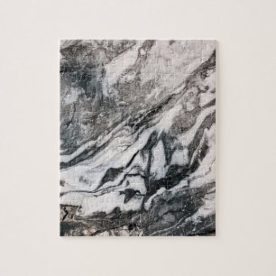 Puzzle Black and White Marble Texture Pattern