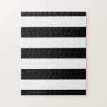 Puzzle Black And White Stripes Stylish<br><div class="desc">Bold black and white graphic stripes decor in horizontal or in vertical fashion are a modern classic graphic design style that always make for a great custom gift for yourself or for someone special on your list, these are sure to make an impression on any festive occasions. Email us using...</div>