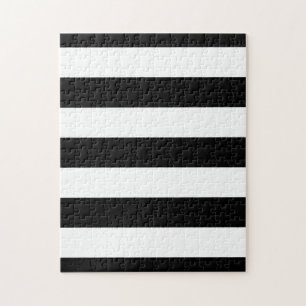 Puzzle Black And White Stripes Stylish