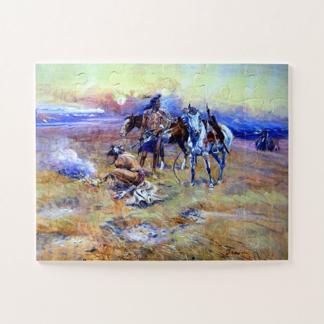 Puzzle Black Buffalo Range Charles M Russell 1905 (Horizontal)
