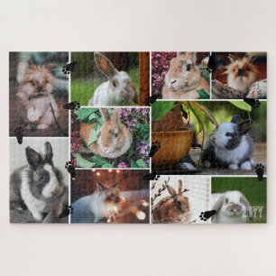 Puzzle Black Bunny Paws Add Year 10 Collage de fotos