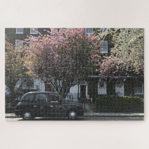 Puzzle Black Cab Cherry Blosoms Pentonville Road London
