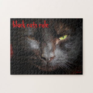Puzzle Black Cats Rule or add your photo