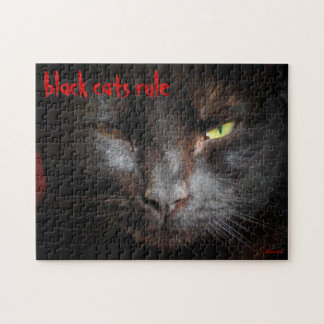 Puzzle Black Cats Rule or add your photo