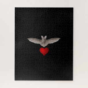 Puzzle Black Challeging Vintage Vampire Bat Love Hard