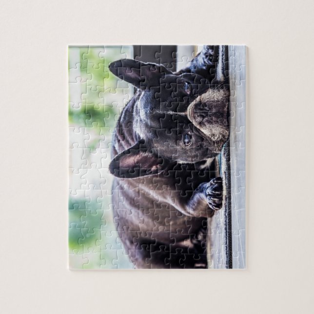 Puzzle Black Frenchie (Vertical)