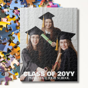 Puzzle Black Graduation Photo College BFF Negrita moderna
