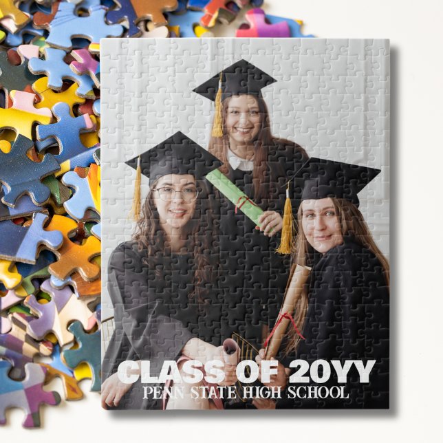 Puzzle Black Graduation Photo College BFF Negrita moderna (Subido por el creador)