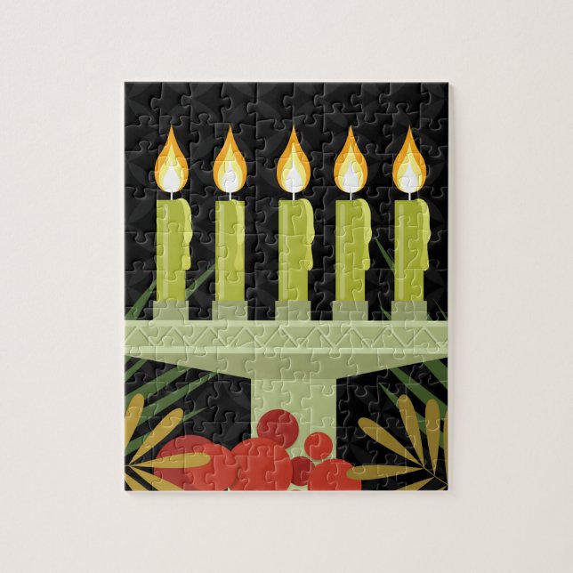 Puzzle black happy kwanzaa (Vertical)