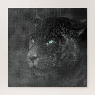 Puzzle Black Jaguars Emerald Gaze